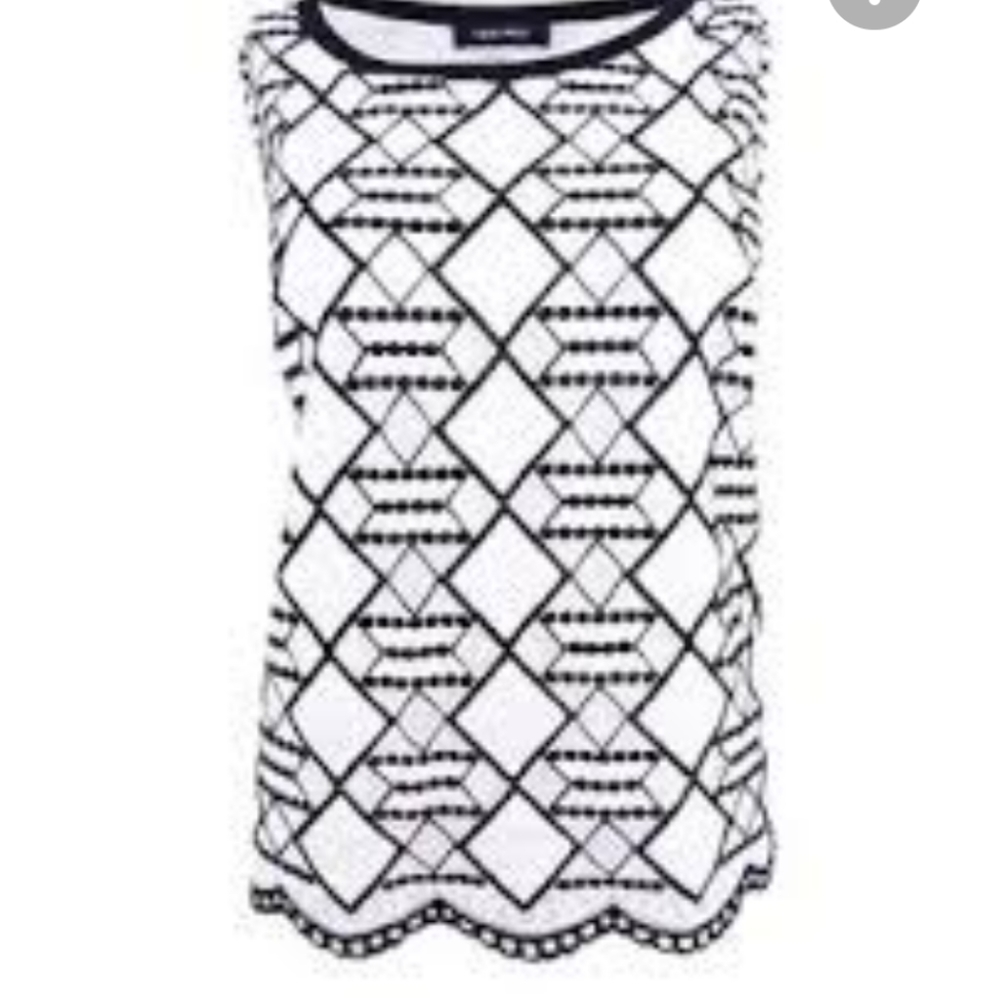 Nine West geometric lace top